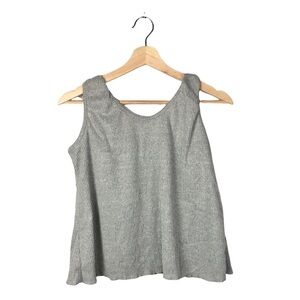 Boutique Gray Ribbed Cropped Tank Top XL